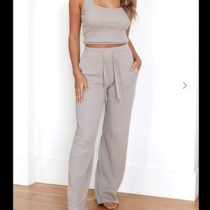 Lounge Underwear Luxury Ribbed Pants Set